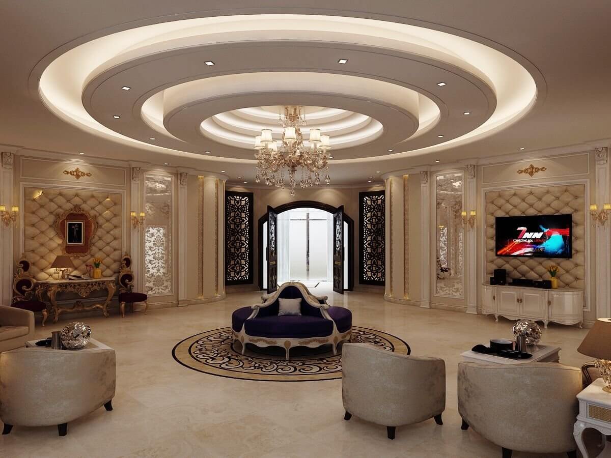 ديكورات جبس اسقف راقية كلاسيك 2024 أشيك تصميمات راقية